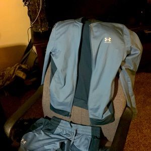 Mens small UA track suit.